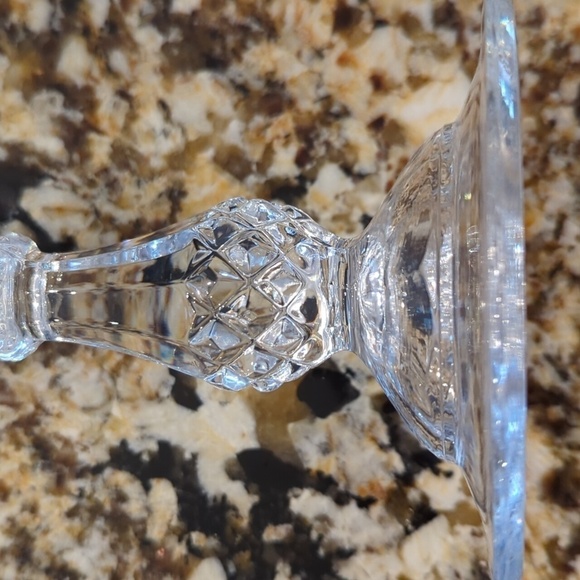 Vintage Glass candle holder clear - Picture 5 of 7